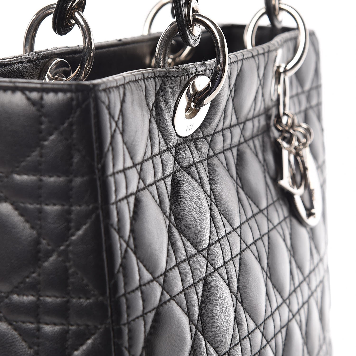 Christian Dior Lambskin Cannage Large Lady Dior Black 13 of 13