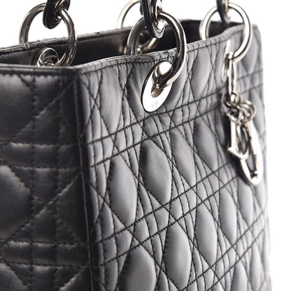 Christian Dior Lambskin Cannage Large Lady Dior Black 13 of 13
