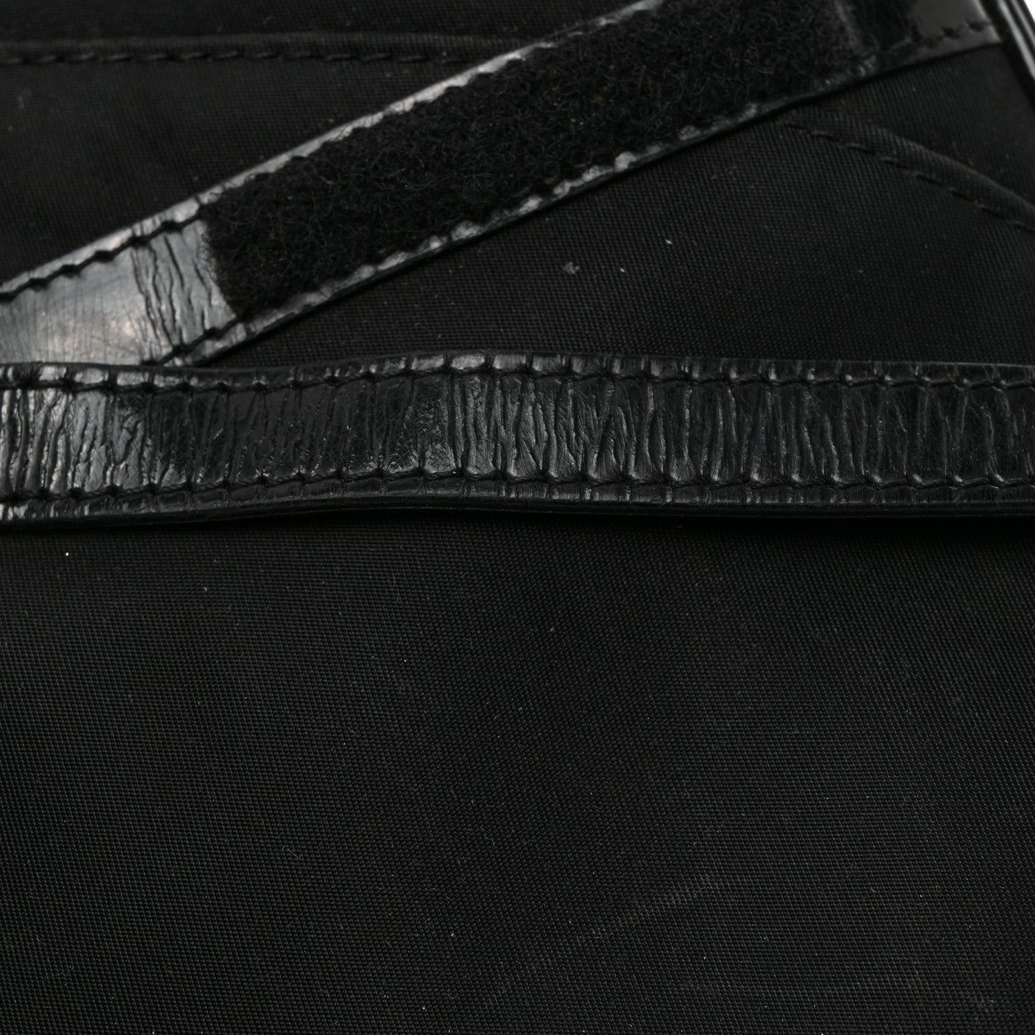 Christian Dior Canvas Patent Calfskin Saddle Bag Black 12 of 19