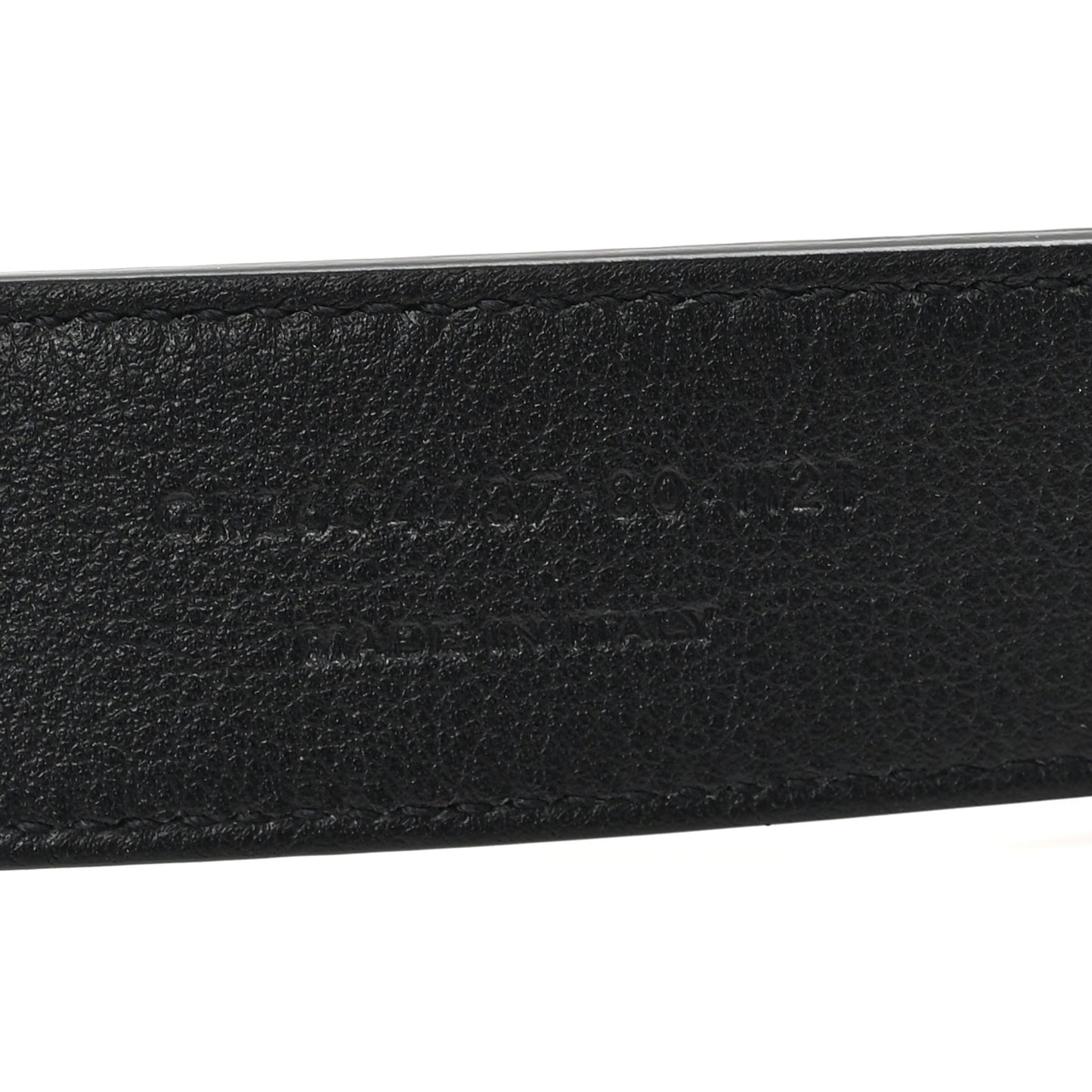 Grained Calfskin Monogram Cassandre Square Buckle Belt 80 32 Black
