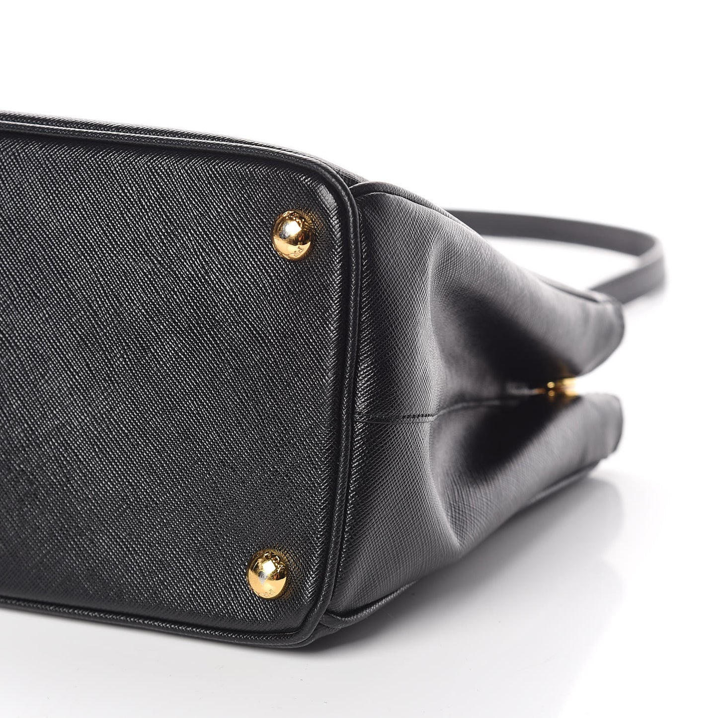 Saffiano Small Galleria Double Zip Tote Black