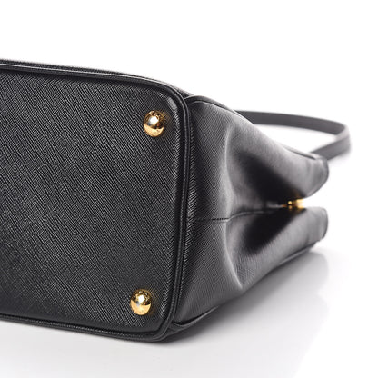Prada Saffiano Small Galleria Double Zip Tote Black 6 of 14