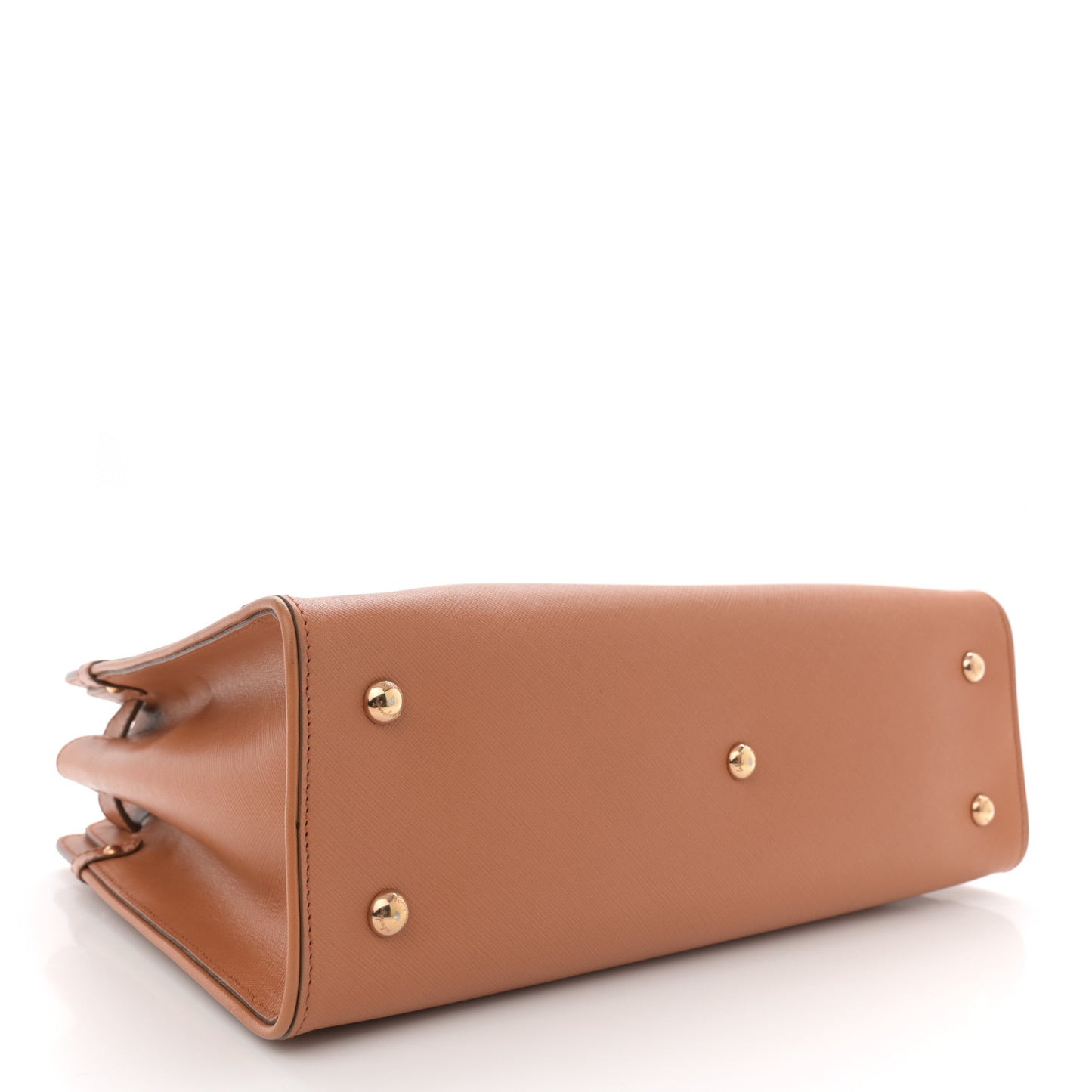 Printed Calfskin Briana Tote Brown