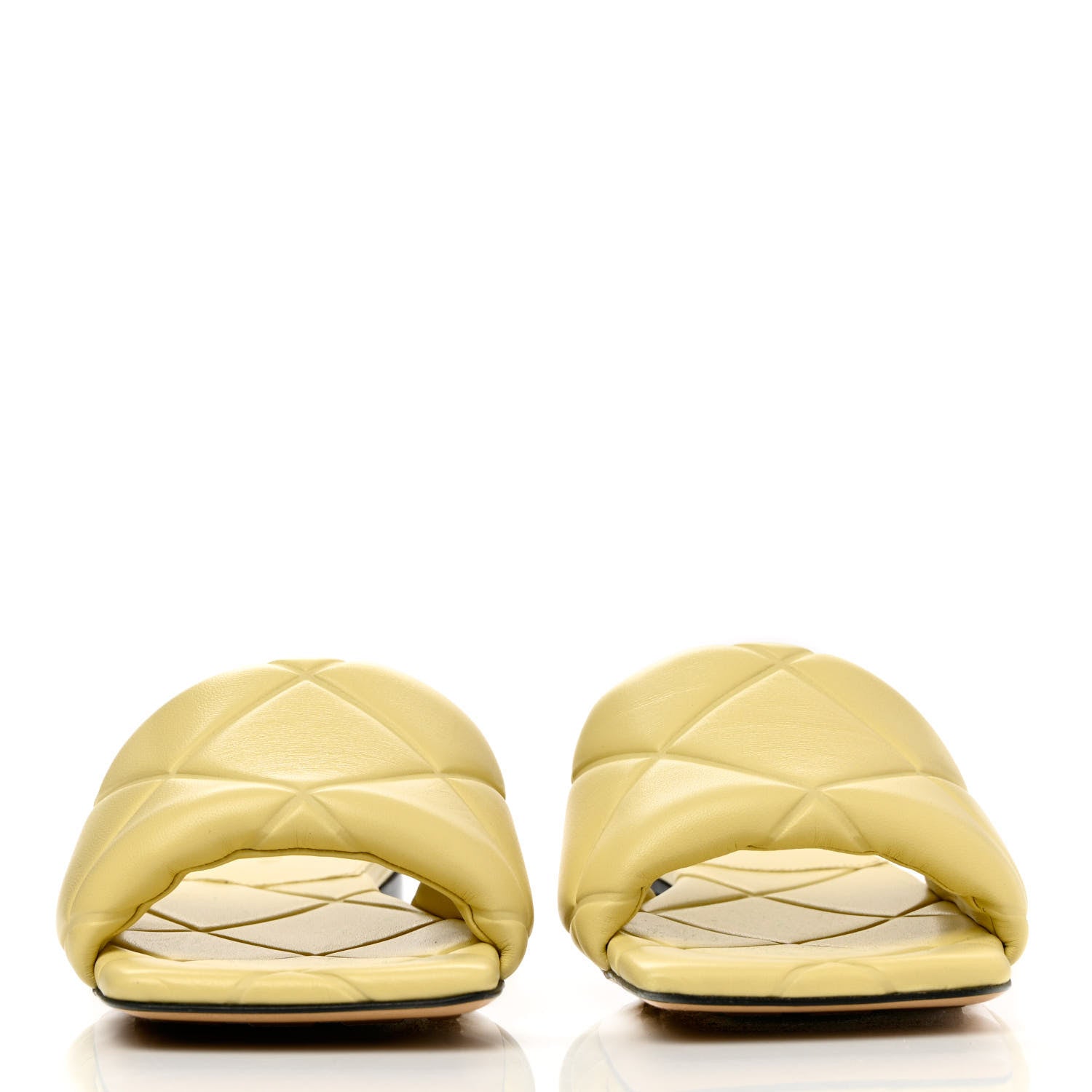 Bottega Veneta Nappa Quilted Rubber Lido Flat Sandals 38.5 Moon Beam 2 of 8
