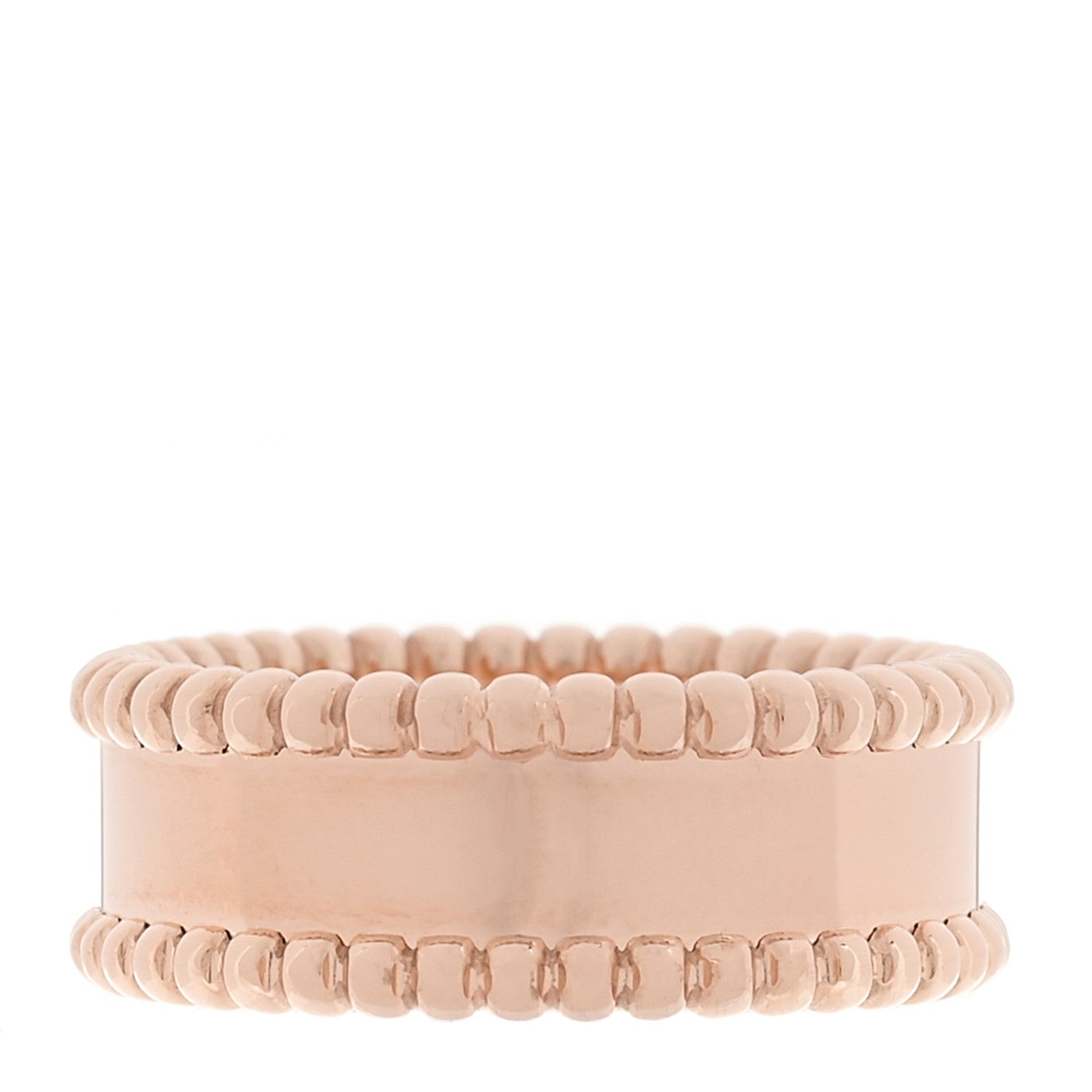 Van Cleef & Arpels 18K Rose Gold Perlee Signature Ring 54 6.75 3 of 5