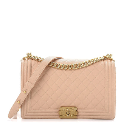 Chanel Caviar Quilted New Medium Boy Flap Beige Clair 1 of 12