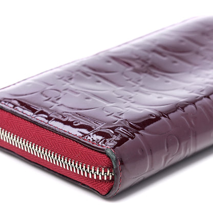 Christian Dior Patent Ultimate Voyageur Zip Around Wallet Red 5 of 6