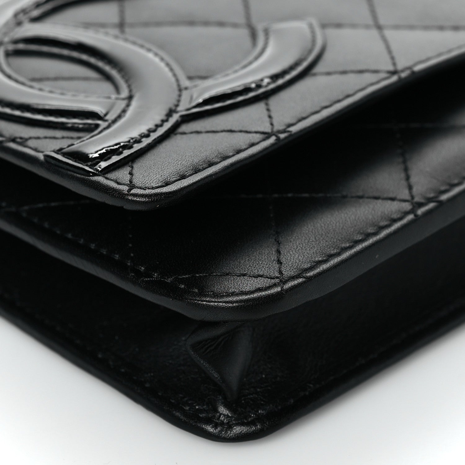 Chanel Calfskin Quilted Cambon Wallet On Chain WOC Black 10 of 12