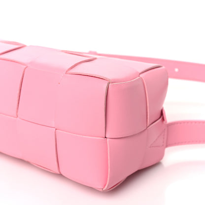 Bottega Veneta Lambskin Maxi Intrecciato Small Brick Cassette Bag Pink Ribbon 10 of 11