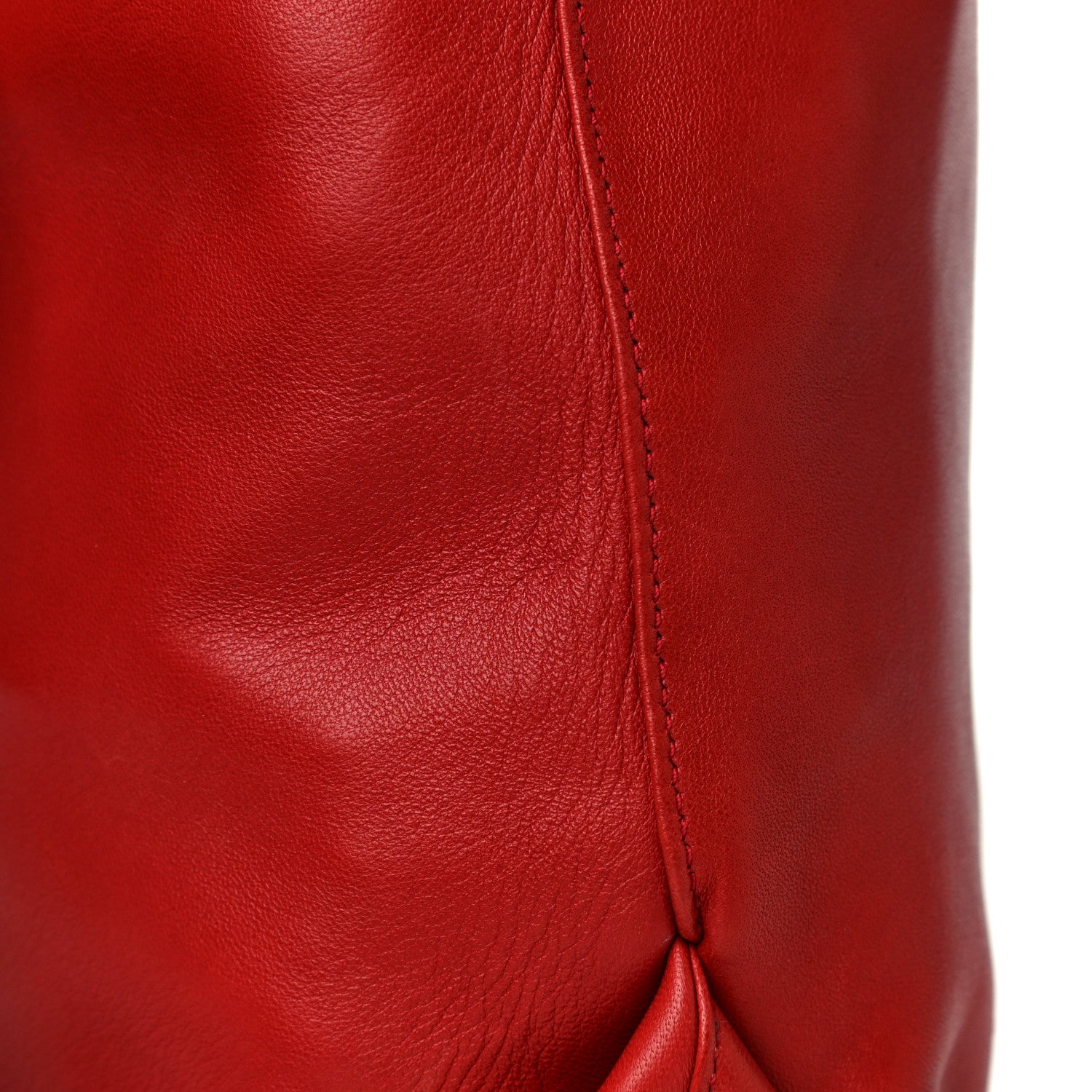 Saint Laurent Lambskin Small Teddy Bucket Bag Red 15 of 16