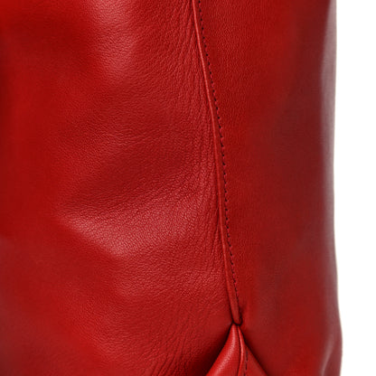 Saint Laurent Lambskin Small Teddy Bucket Bag Red 15 of 16