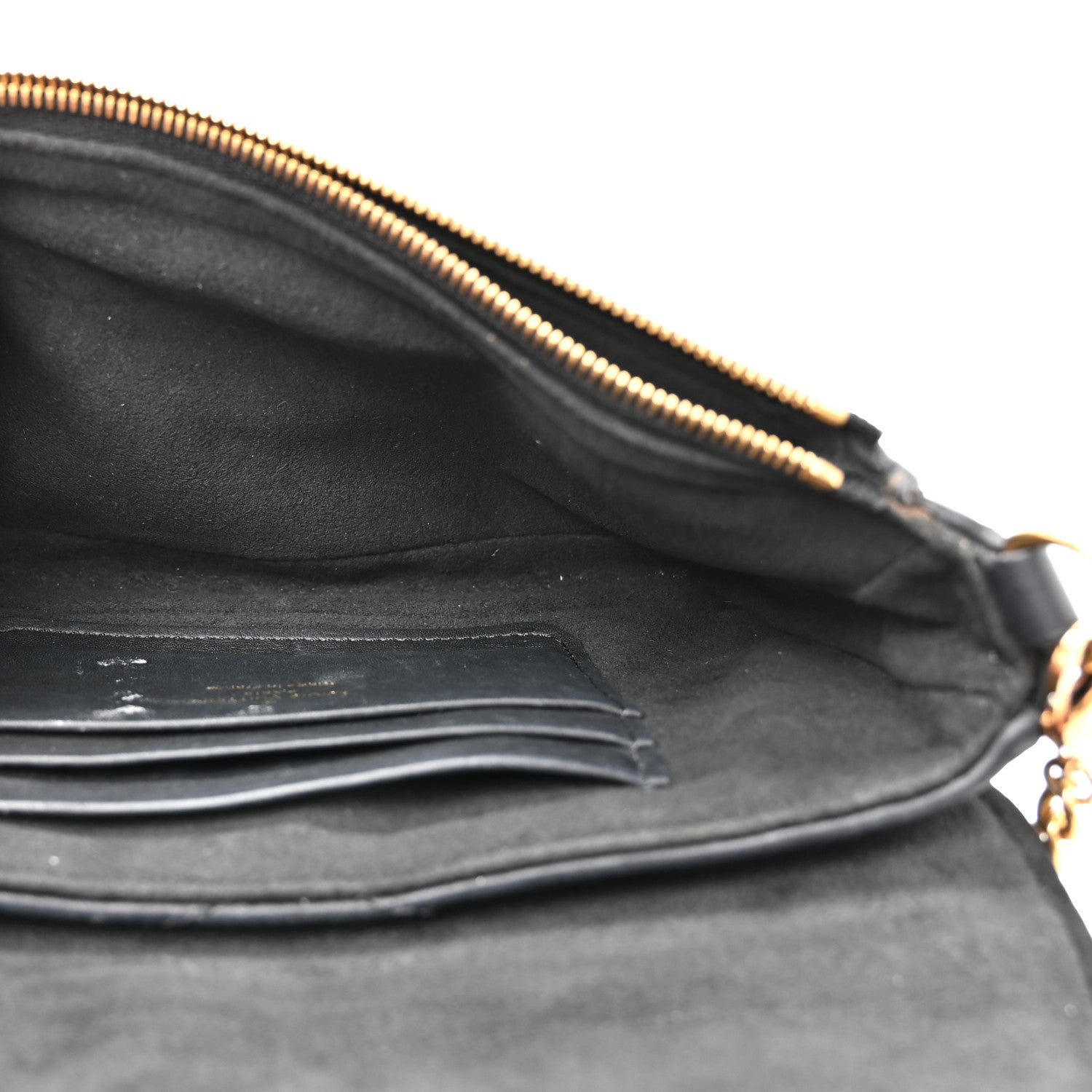 Louis Vuitton Calfskin New Wave Chain Pochette Black 5 of 11