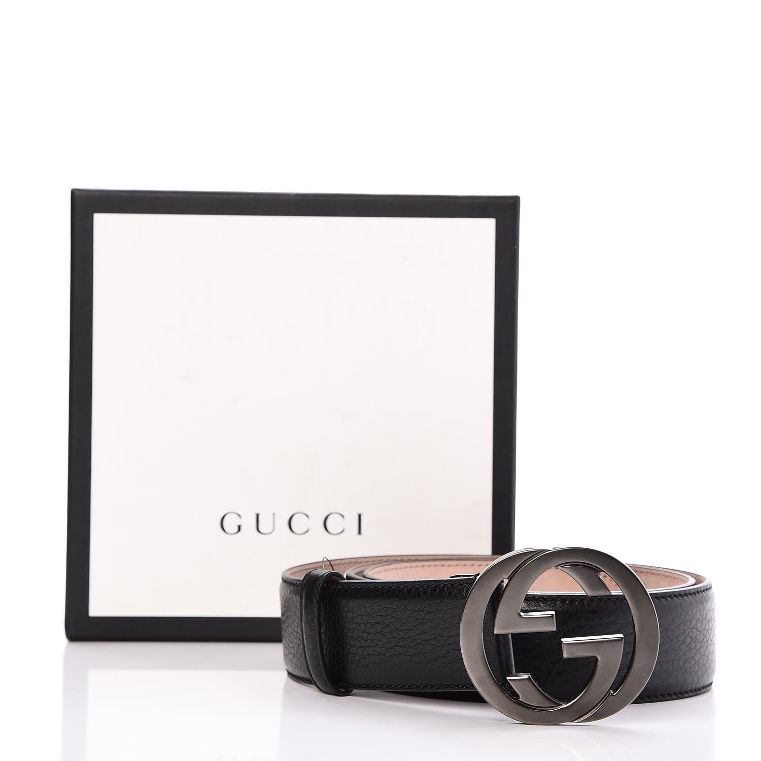 Gucci Calfskin Interlocking G 40mm Belt 105 42 Black 7 of 7
