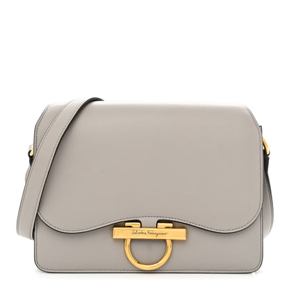 Salvatore Ferragamo Calfskin Joanne Crossbody Pale Grey 1 of 11
