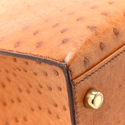 Hermes Ostrich Kelly Sellier 32 Gold 13 of 14