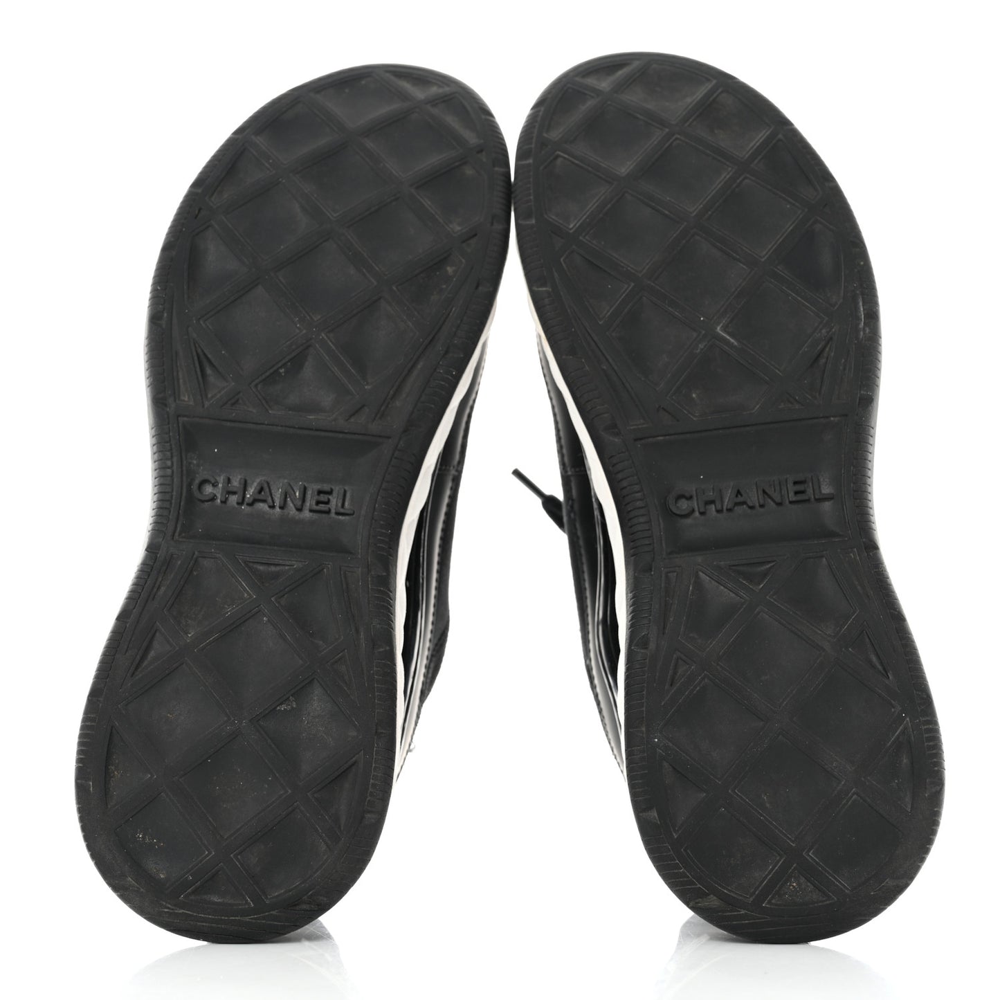 Velvet Calfskin Mixed Fibers CC Sneakers 39 Black