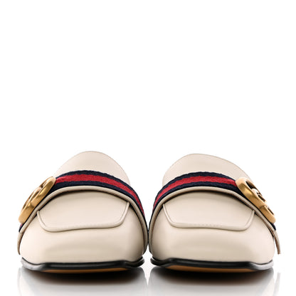 Gucci Calfskin Web Womens Peyton GG Slippers 36.5 Mystic White 2 of 15