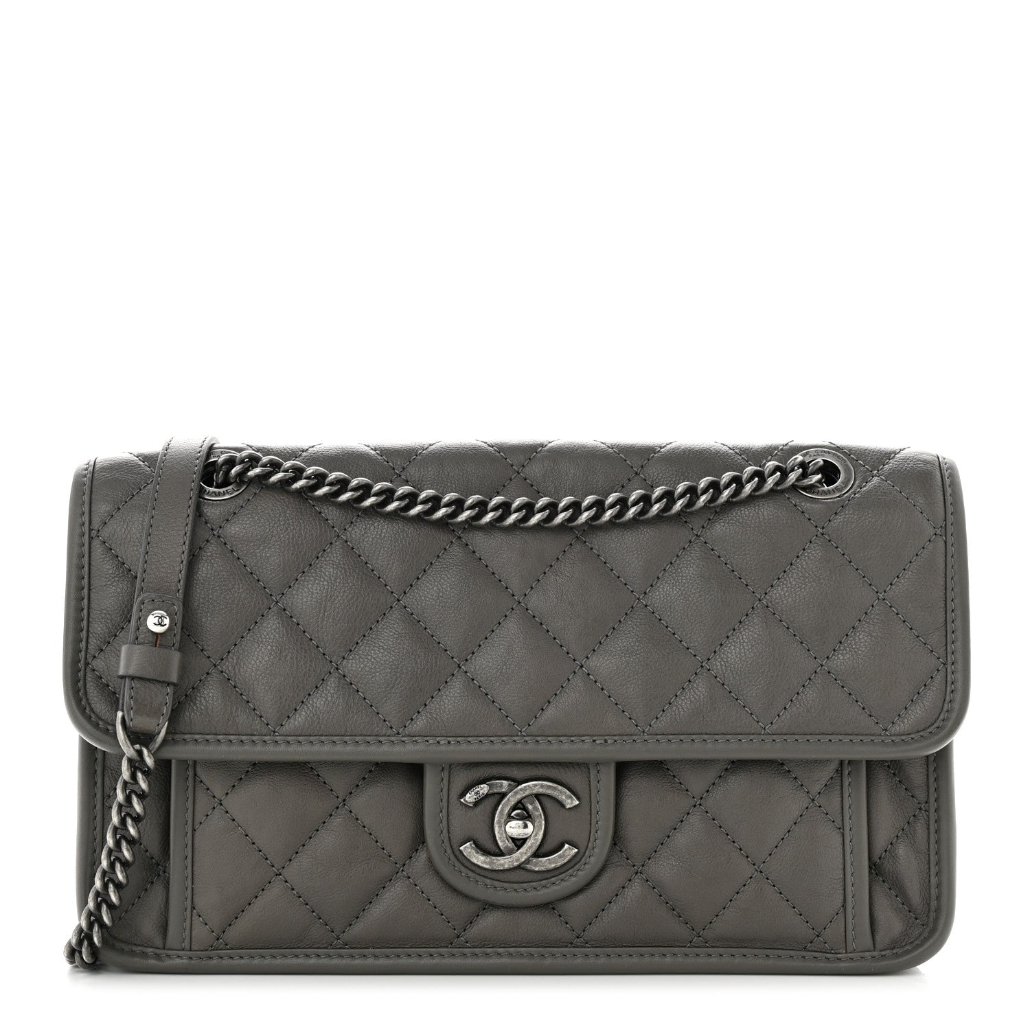 Chanel Caviar Quilted Medium French Riviera Flap Grey 1 of 13