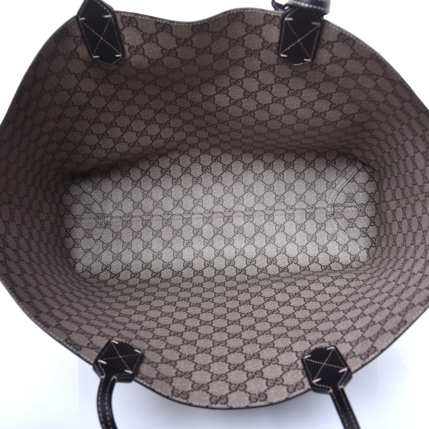 Gucci GG Supreme Monogram Large Reversible Tote Beige Black 9 of 14