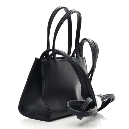 Telfar Vegan Leather Small Shopping Bag Navy 3 of 9