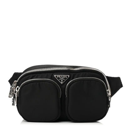 Prada Tessuto Nylon Pocket Cargo Belt Bag Black Fuoco 1 of 9