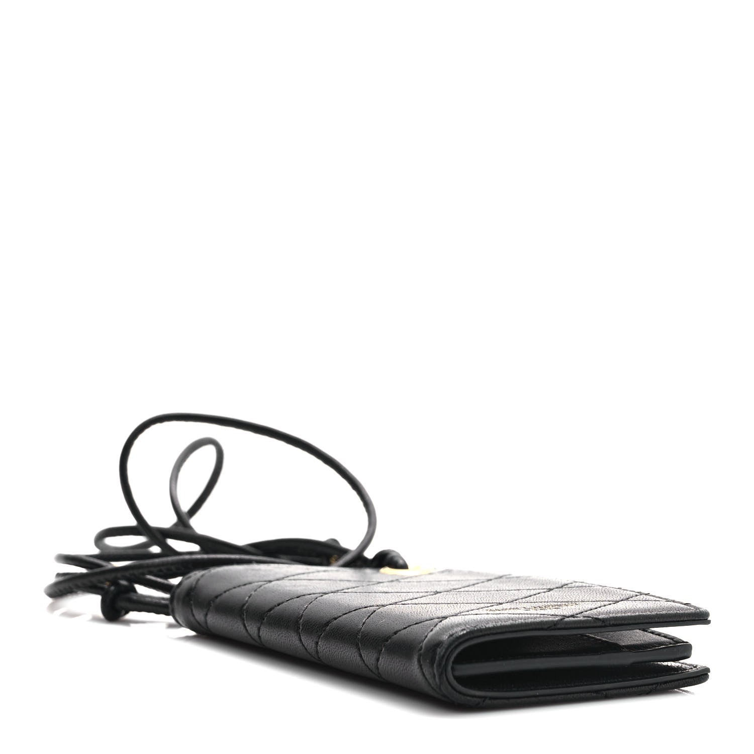 Saint Laurent Lambskin Quilted Flip Card Case Black 4 of 6