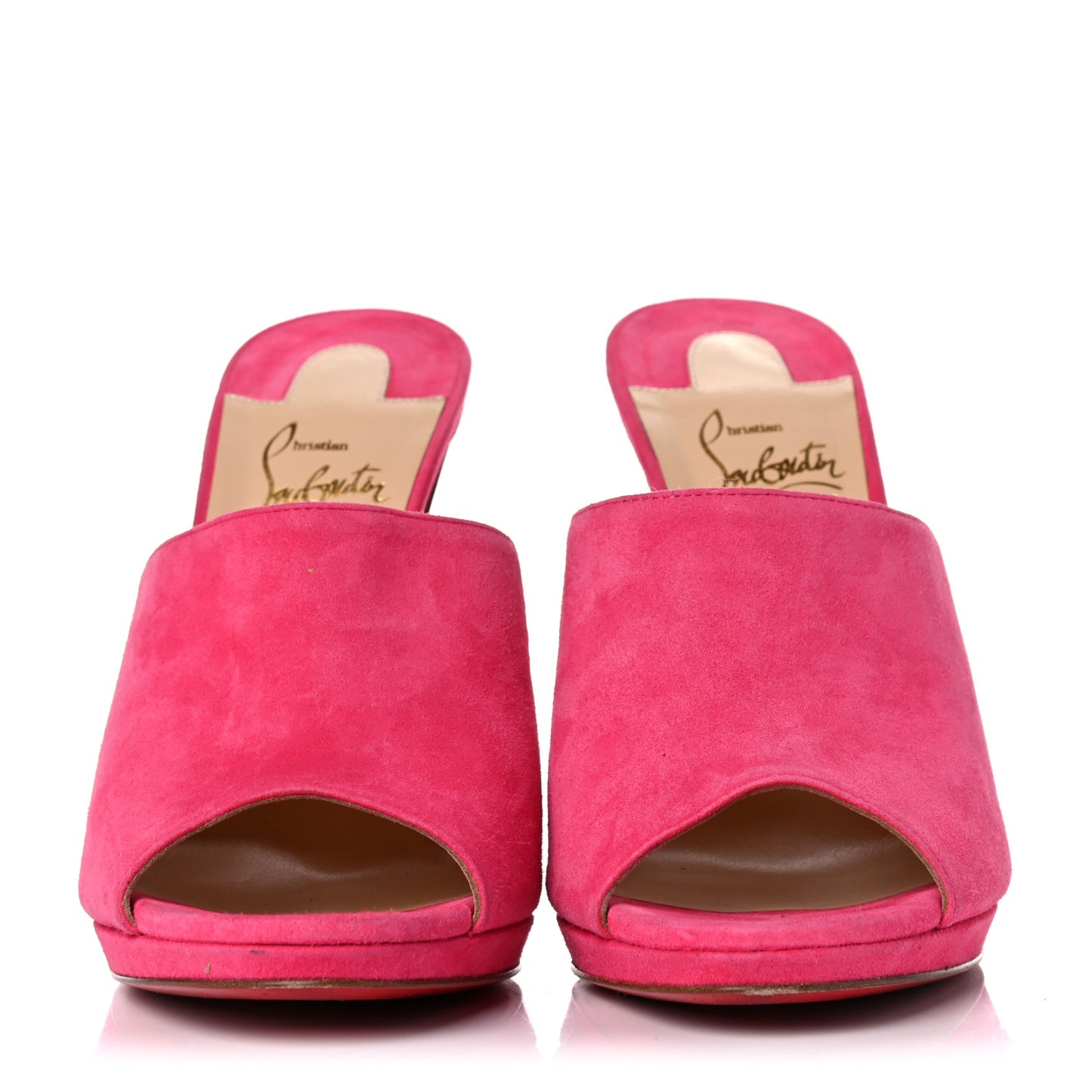Suede Pigamule 120 Slide Sandals 38 Bangal Rose