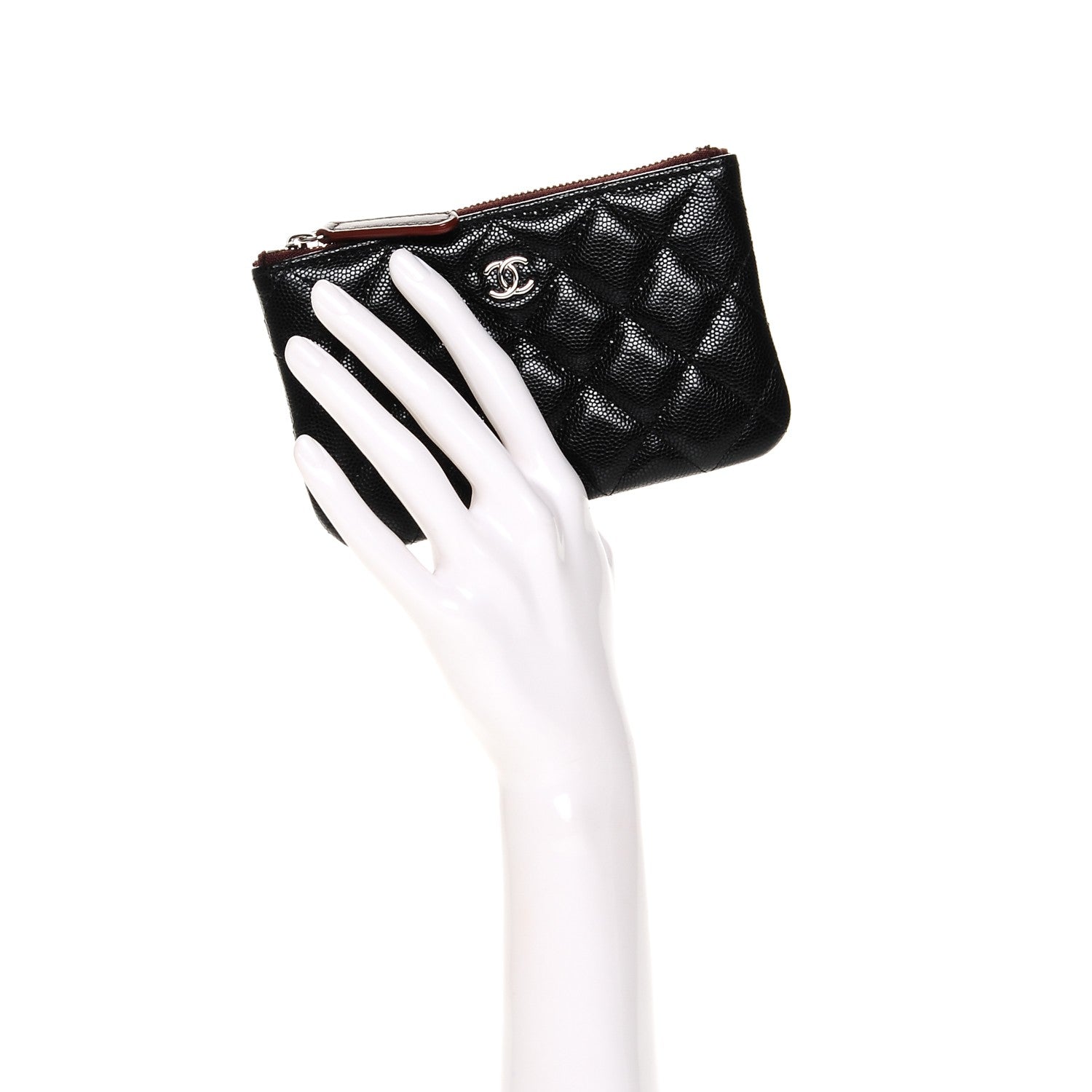Chanel Caviar Quilted Small Cosmetic Case Black 2 of 7