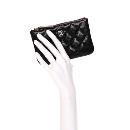 Chanel Caviar Quilted Small Cosmetic Case Black 2 of 7