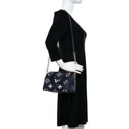 Louis Vuitton Empreinte Monogram Giant Speedy Bandouliere 20 Navy Creme 2 of 10