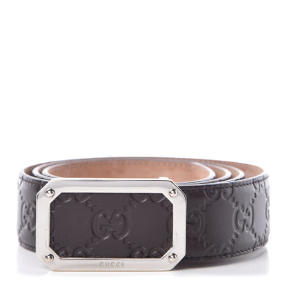 Gucci Guccissima Signature Belt 95 38 Dark Brown 1 of 8