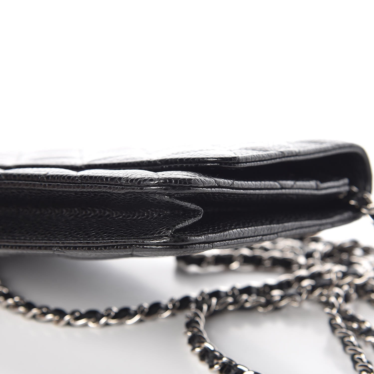 Chanel Caviar Quilted Wallet On Chain WOC Black 10 of 11