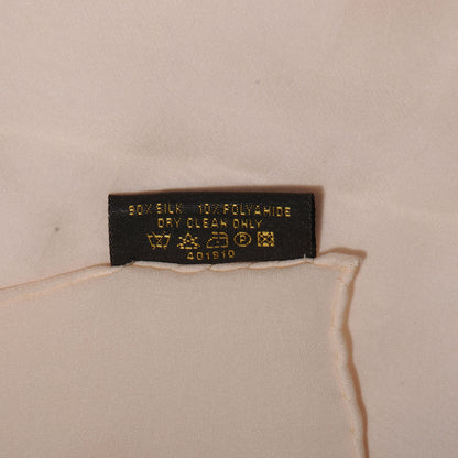 Louis Vuitton Silk Polyamide Glitter Monogram Stole Beige 5 of 5