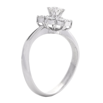 Parker & West by FASHIONPHILE Platinum Diamond 1.02ctw Flower Ring 54 7 6 of 9