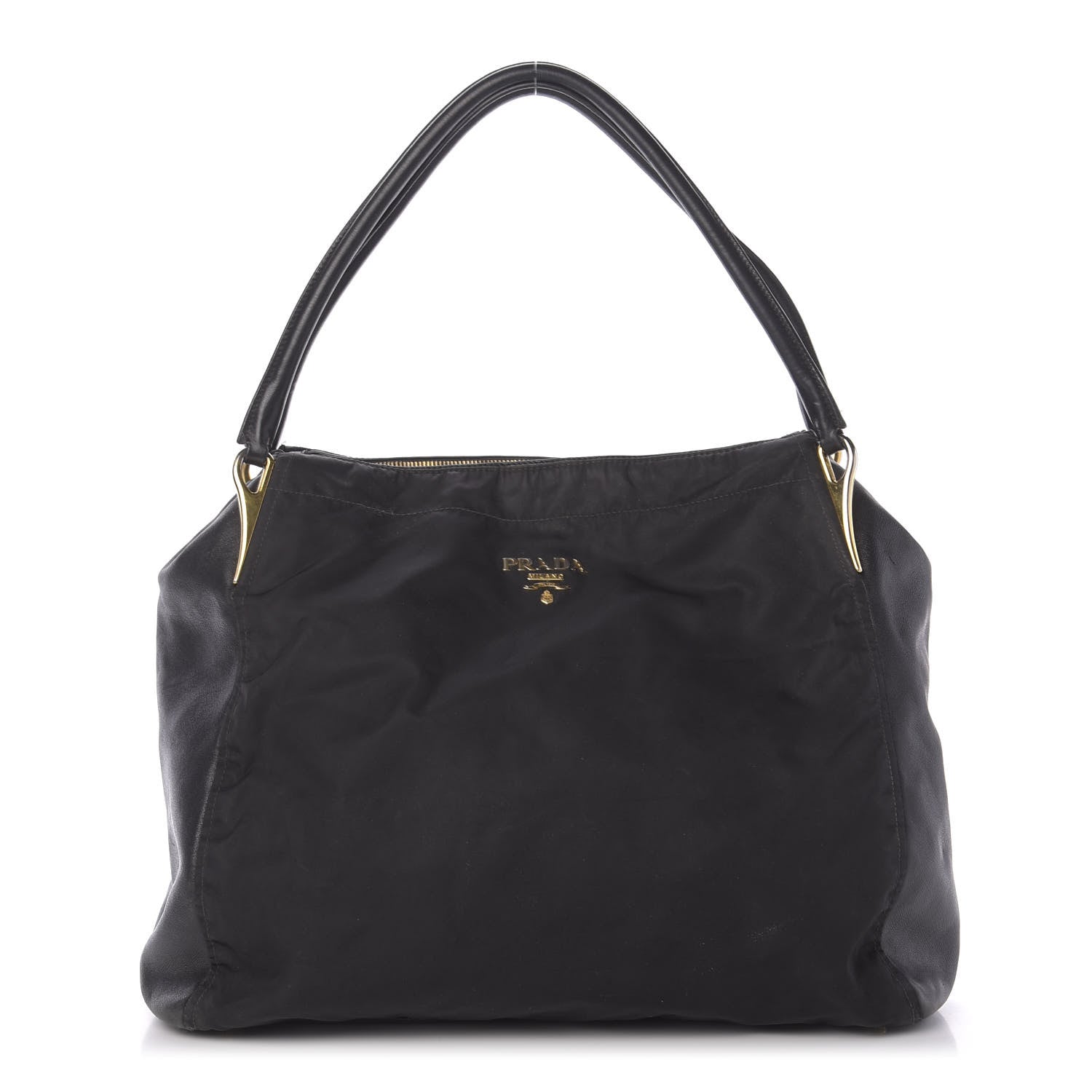 Prada Tessuto Nylon Saffiano Tote Black 1 of 13