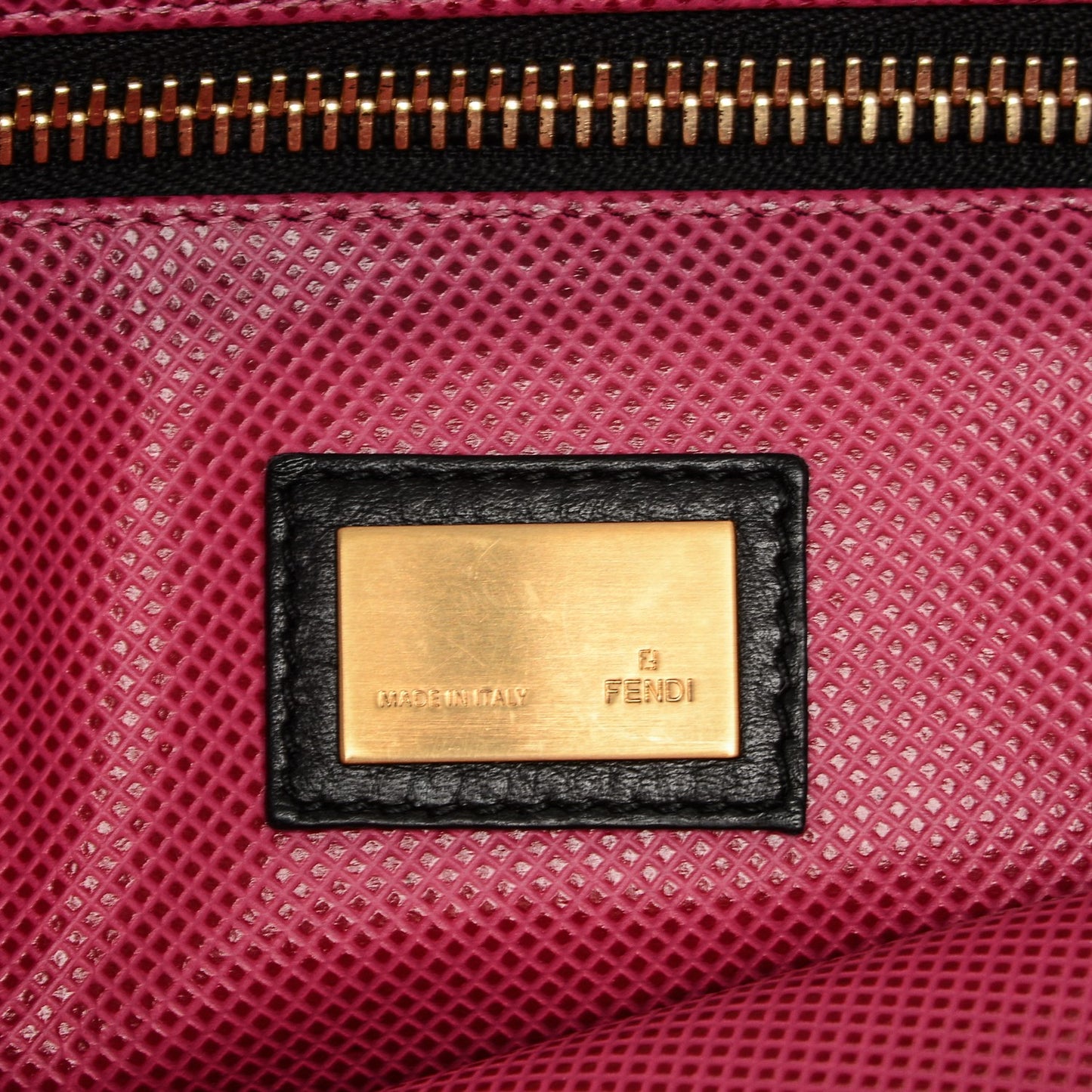 Goatskin Large Peekaboo Iconic Satchel Black Lampone