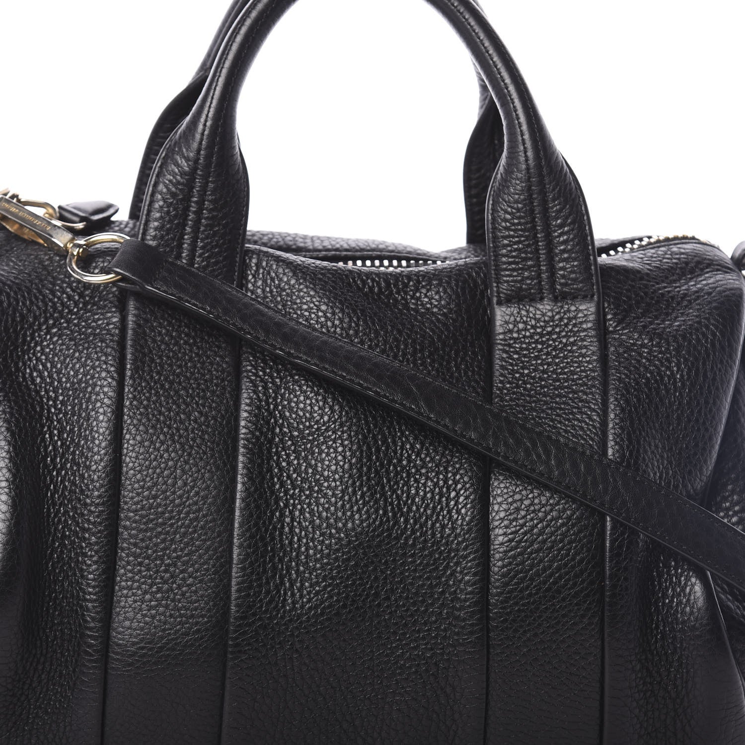 Alexander Wang Pebbled Lambskin Rocco Black Rose Gold Hardware 8 of 10