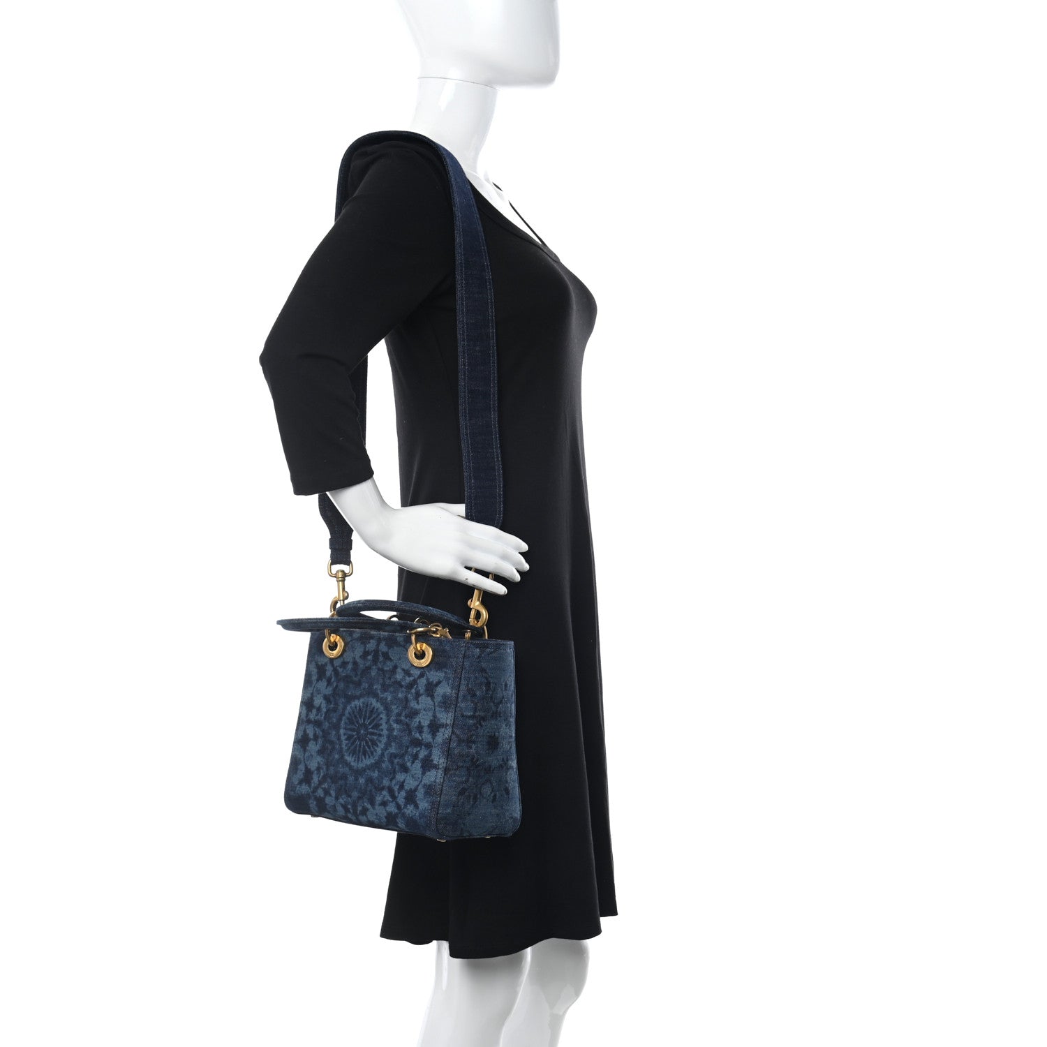 Christian Dior Denim Medium KaleiDiorscopic Lady Dior Blue 2 of 9