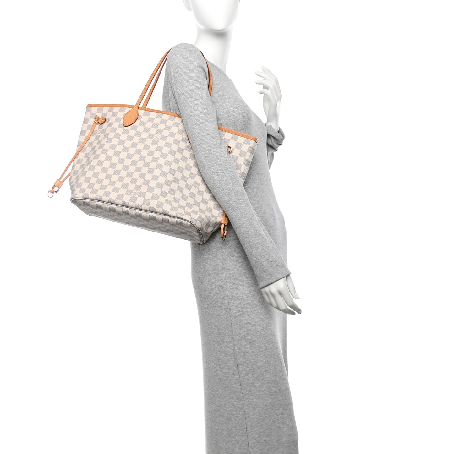 Damier Azur Neo Neverfull MM Rose Ballerine