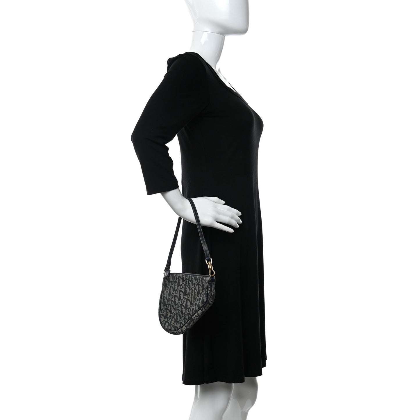 Monogram Mini Saddle Pochette Black