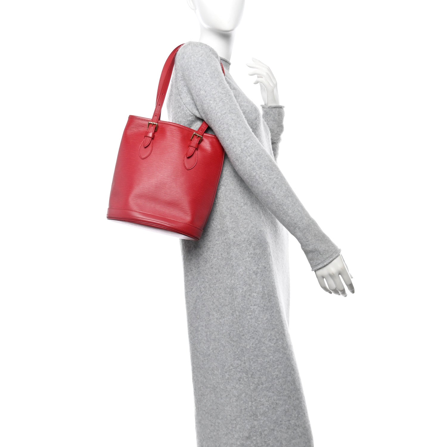 Louis Vuitton Epi Petit Bucket 23 Rouge 2 of 9