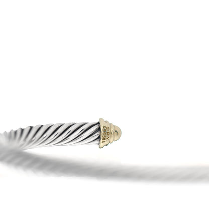 David Yurman Sterling Silver 14K Yellow Gold 5mm Cable Classics Bracelet 4 of 5