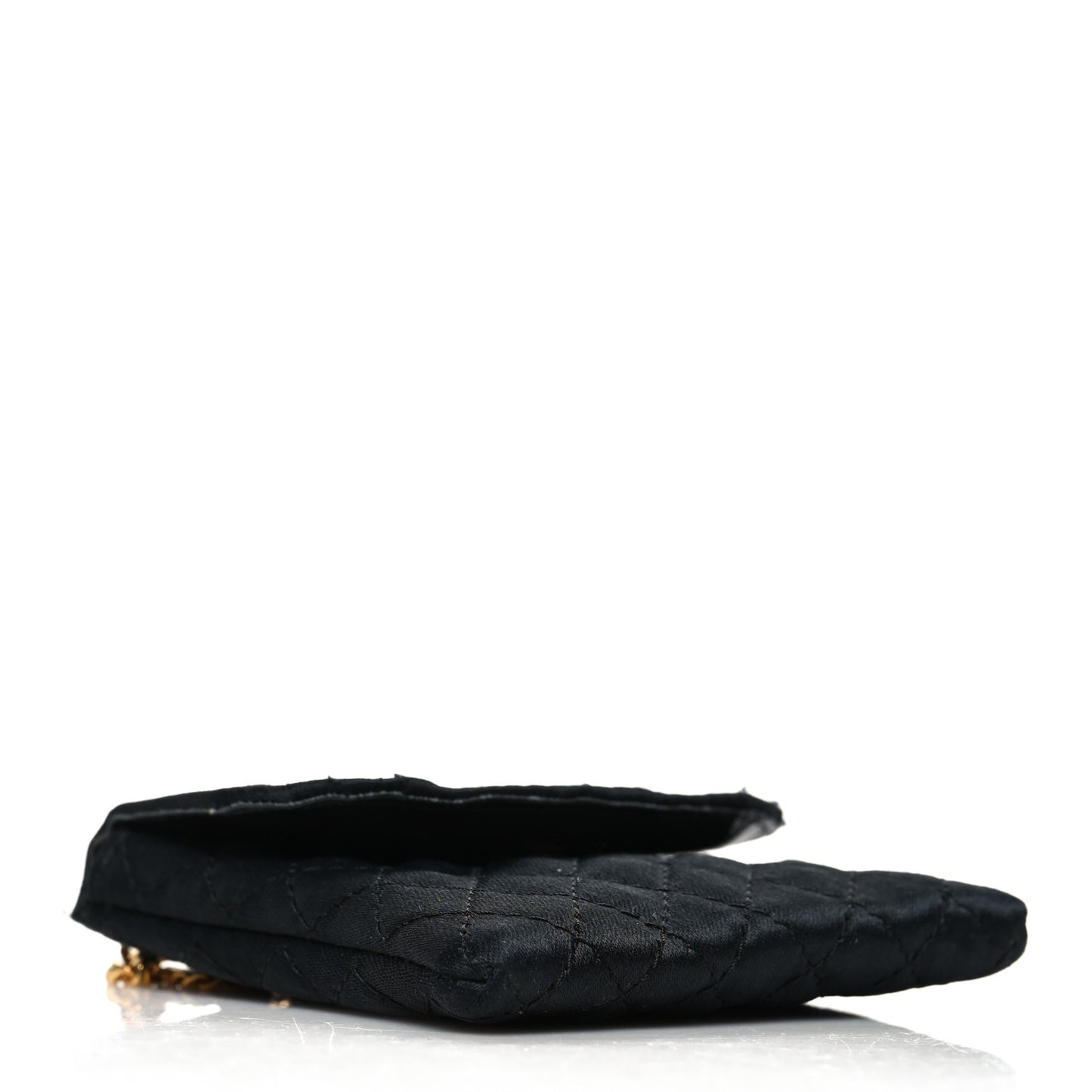 Jersey Quilted Micro Flap Bag Black