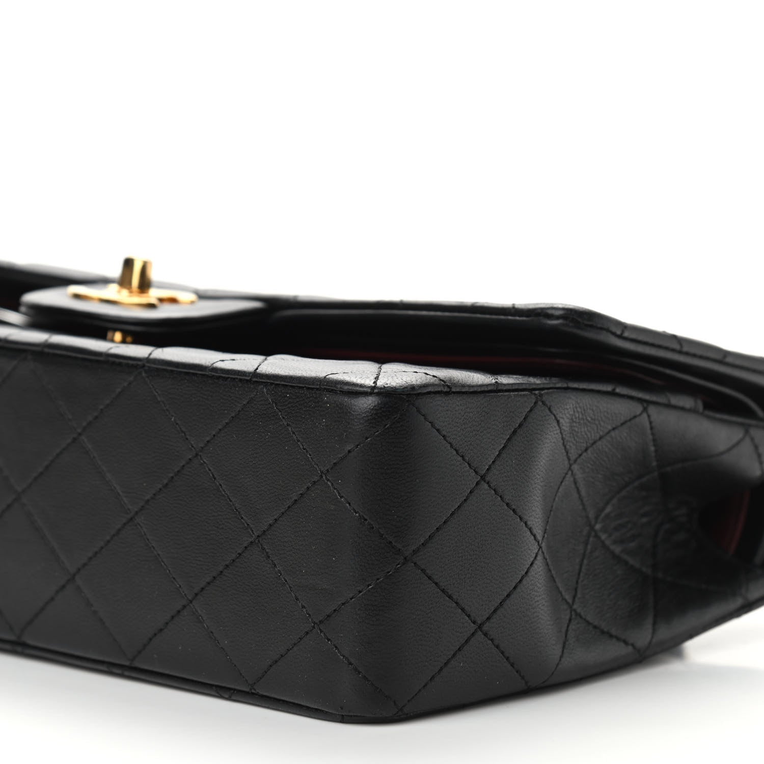 Chanel Lambskin Quilted Medium Double Flap Black 10 of 12