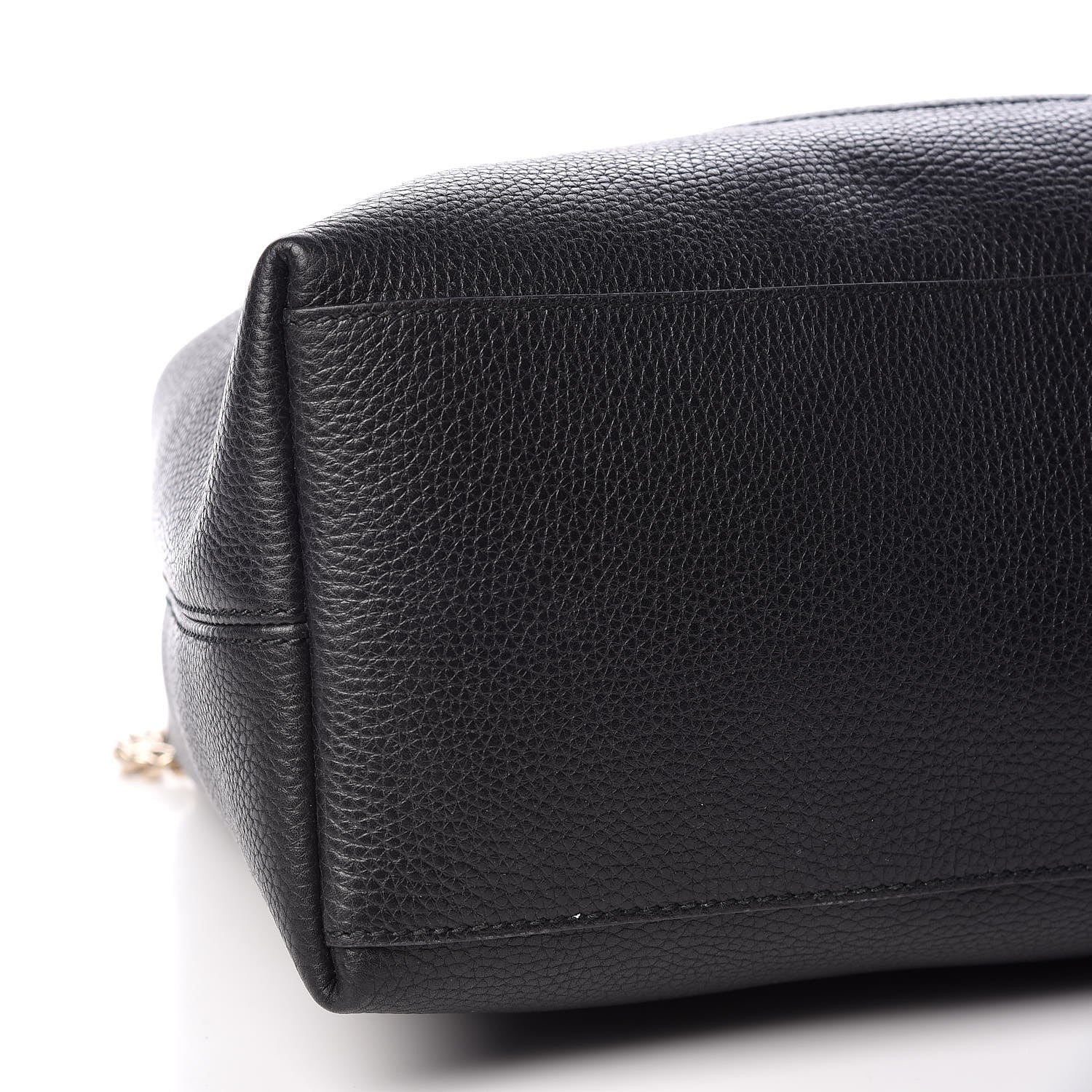 Gucci Pebbled Calfskin Medium Soho Chain Shoulder Bag Black 6 of 9