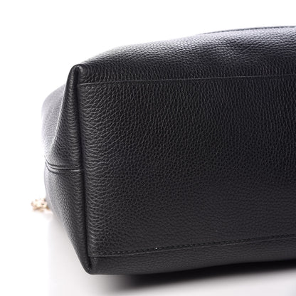 Gucci Pebbled Calfskin Medium Soho Chain Shoulder Bag Black 6 of 9