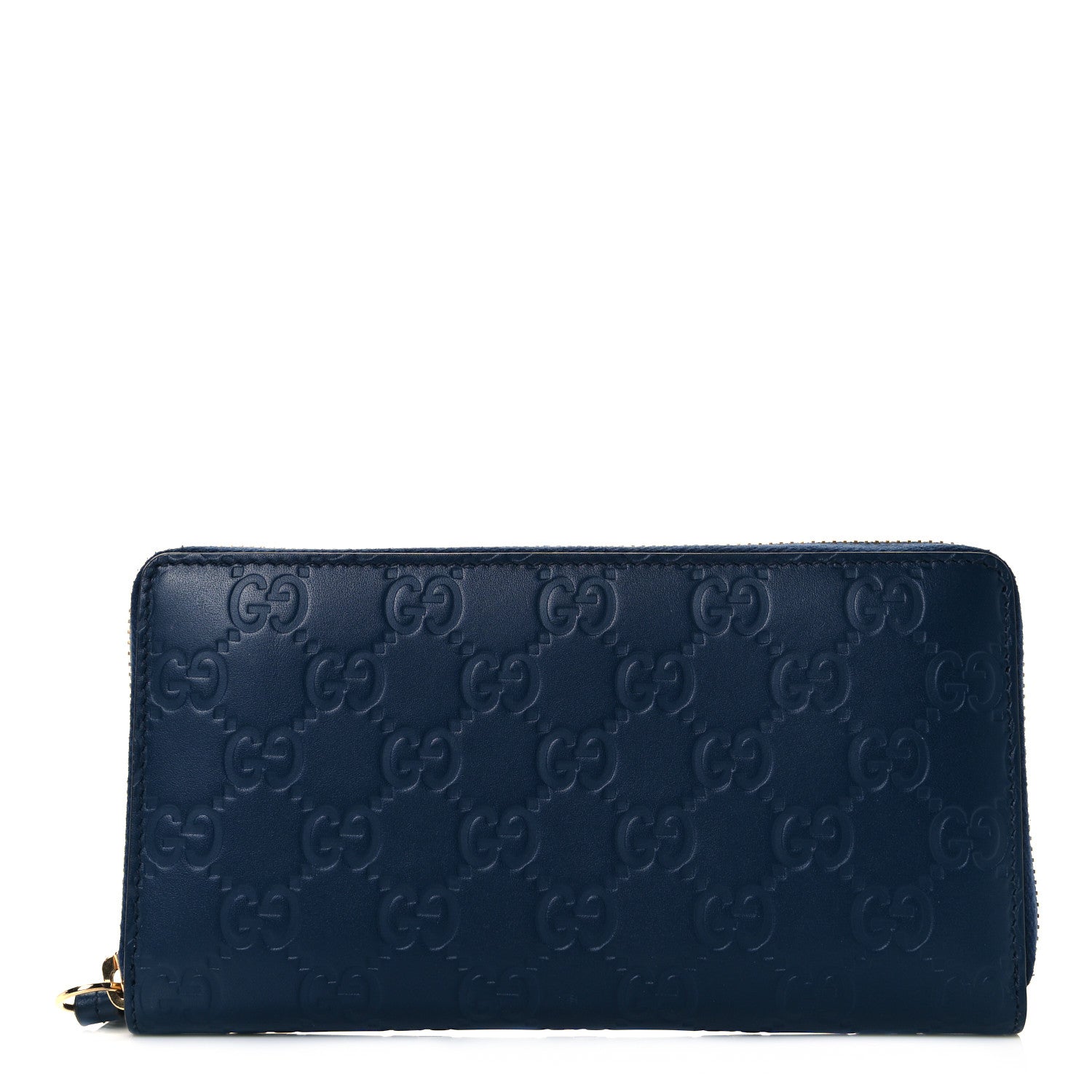 Gucci Guccissima Zip Around Wallet Blue 1 of 8