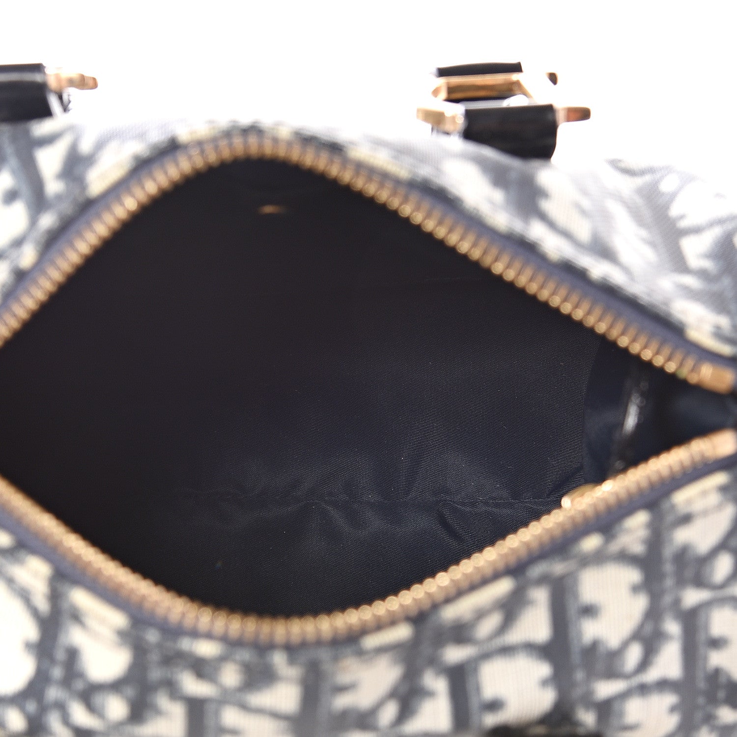Christian Dior Monogram Boston Navy Blue 4 of 12