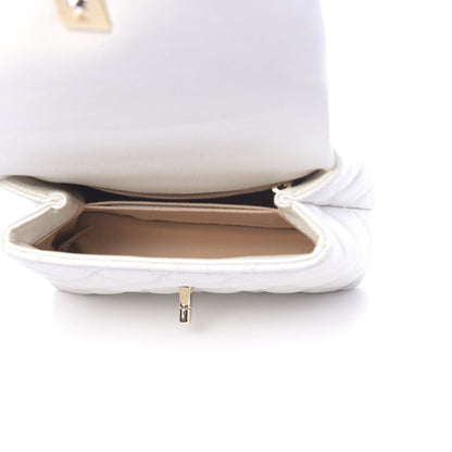 Chanel Iridescent Caviar Quilted Extra Mini Coco Handle Flap Ivory 5 of 11