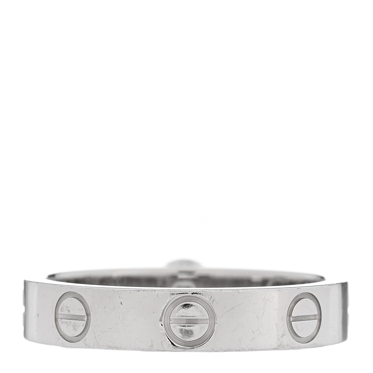 Cartier 18K White Gold Diamond .25ct LOVE Solitaire Engagement Ring 51 5.75 3 of 5